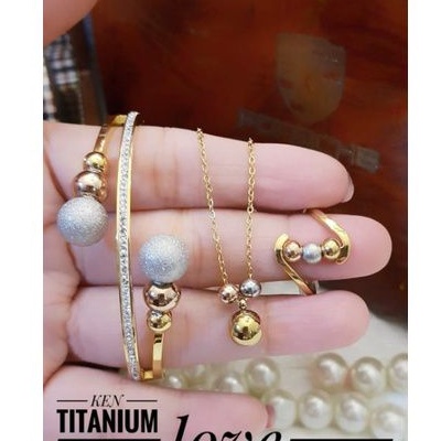 TiTanium set perhiasan wanita pYe9283389