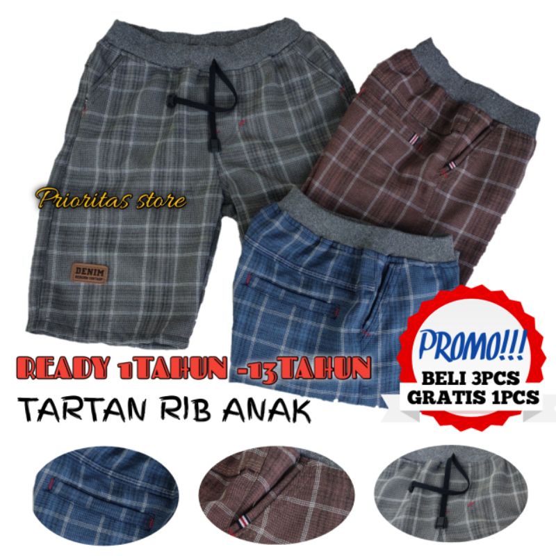 OSHKOSH TERLARIS || CELANA PENDEK ANAK RIB KOLOR MOTIF