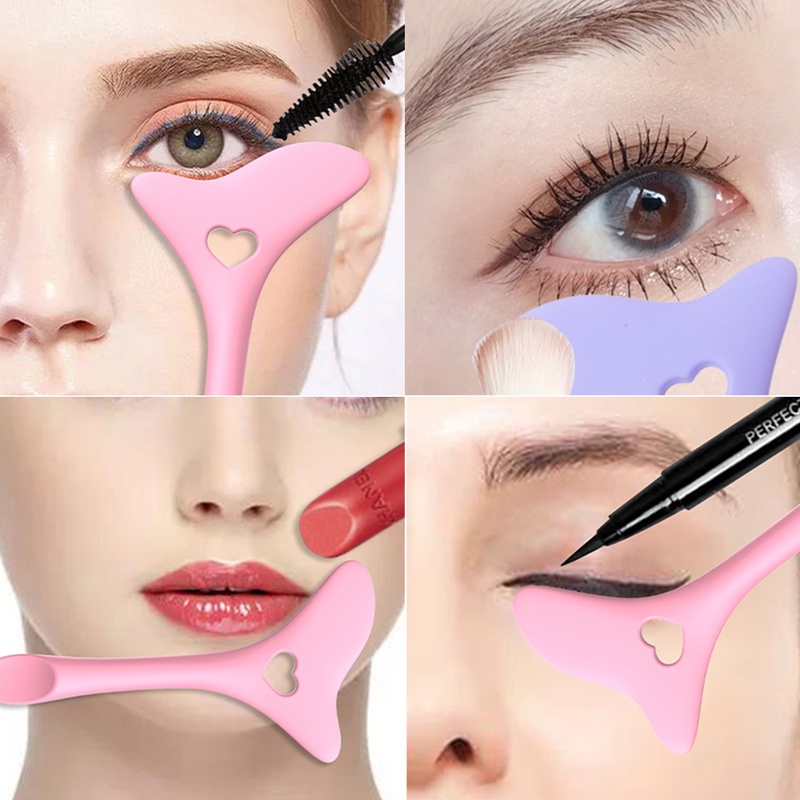 Alat Bantu Cetakan Eyeshadow Marscara Lipstik Portabel Multifungsi Bahan Silikon Mudah Dibersihkan