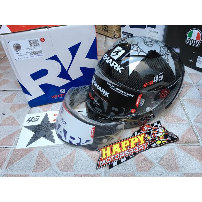 HELM FULLFACE SHARK REDDING #45 CARBON RACE R PRO GP WINTERTEST M L XL