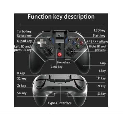 Gamepad ipega bluetooth turbo vibration telescopic for hp tab iphone ipad tv ps3 pc n-switch wolverine pg-9220