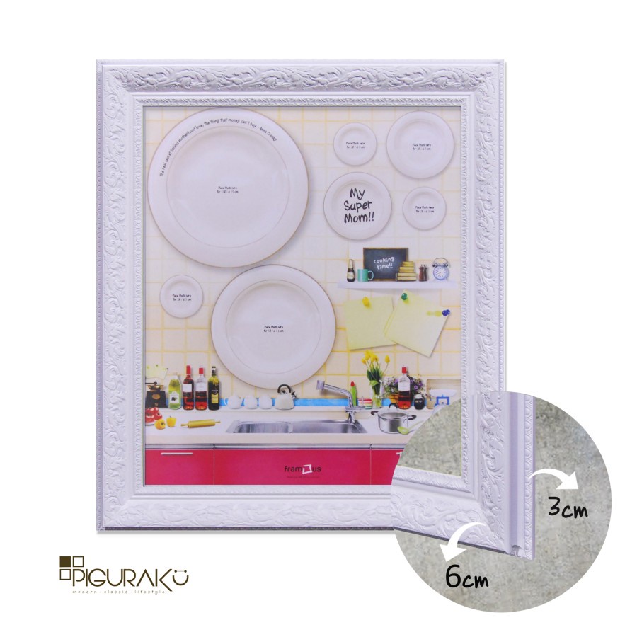 Pigura Foto 20R 50x60 cm -7 cm -Bingkai Foto 20R Ukir/Classic