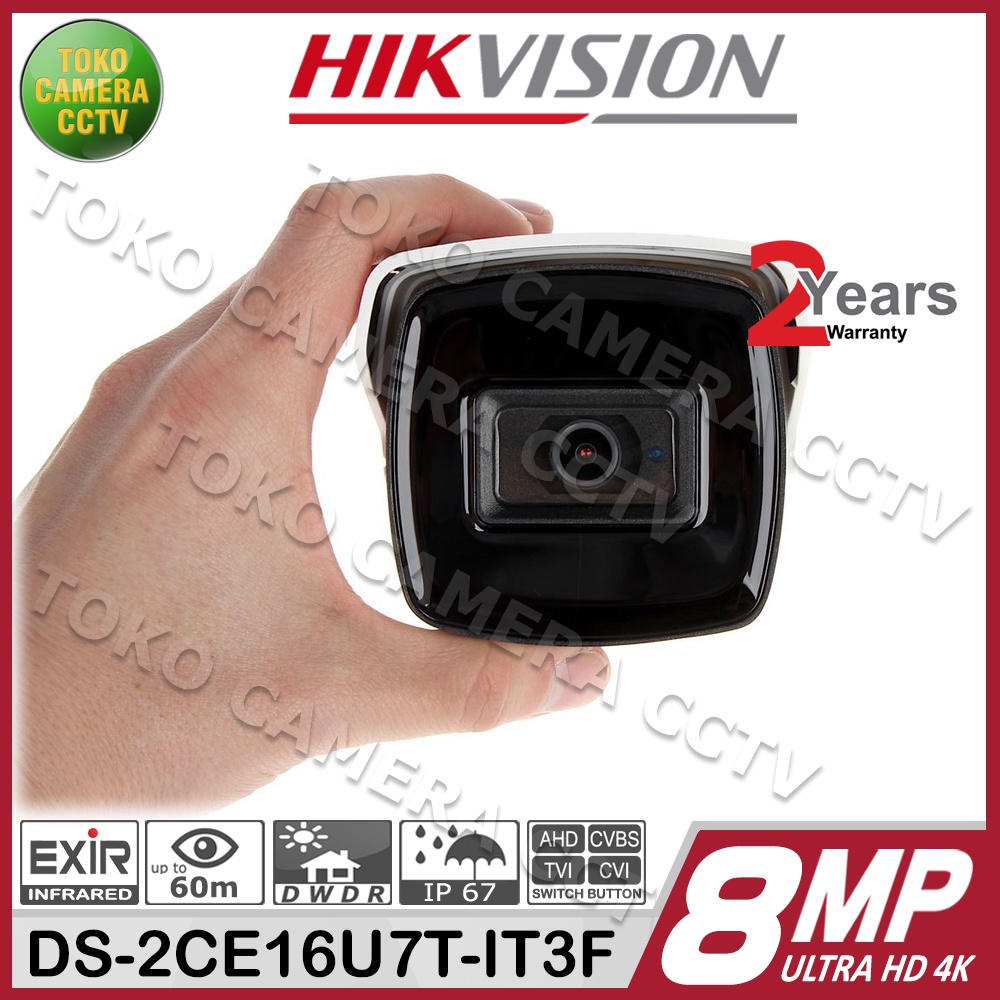 KAMERA OUTDOOR HIKVISION DS-2CE16U7T-IT3F 8MP 4K BODY METAL LOW LUX