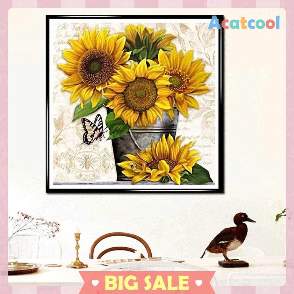 Sunflower 5D DIY Full Drill Diamond Painting Embroidery Kits Cross Stitch