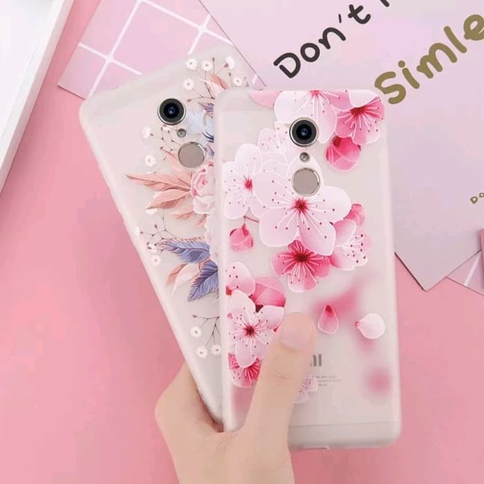 Softcase Flower Case Bunga Casing HP Xiaomi Redmi Note 4 4X 5 6 Pro