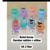 Botol Minum 2 Liter Botol Minum Viral Bear⭐SUDAH FREE STICKER 2D DAN 3D⭐