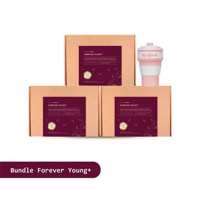 

REALFOOD FOREVER YOUNG + BUNDLE FREE FOLDABLE THUMBLER - PROMO MURAH