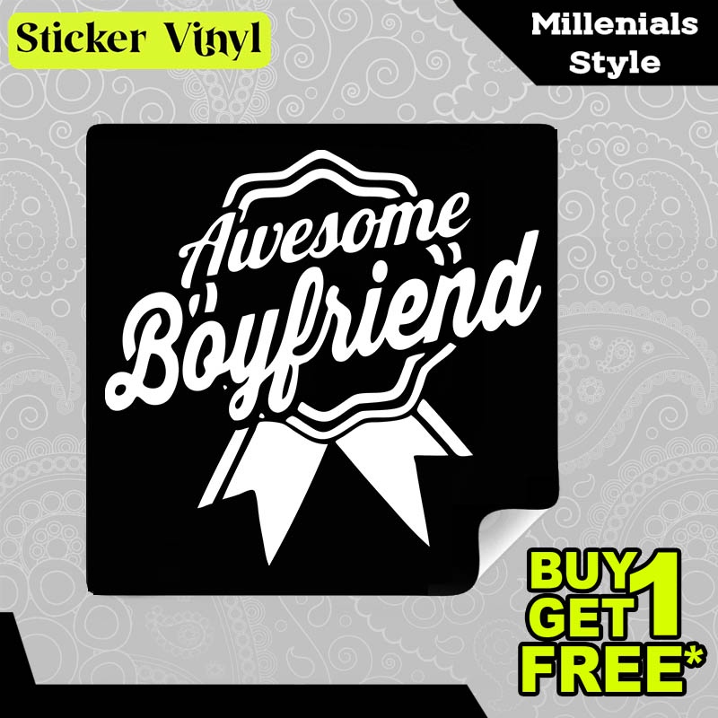 

Stiker Sticker Awesome Boyfriend Gambar Unik Desain Keren dan Kekinian Aesthetic Bahan Vinyl Satuan Anti Air