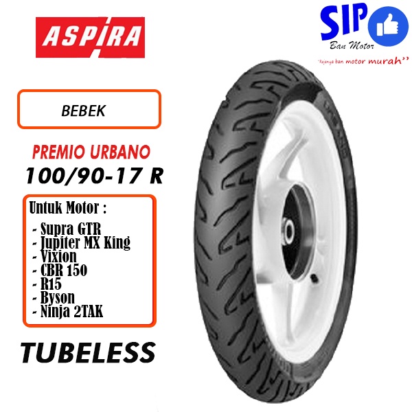 Ban motor bebek Aspira Premio Urbano 100 90 17 R Tubeless