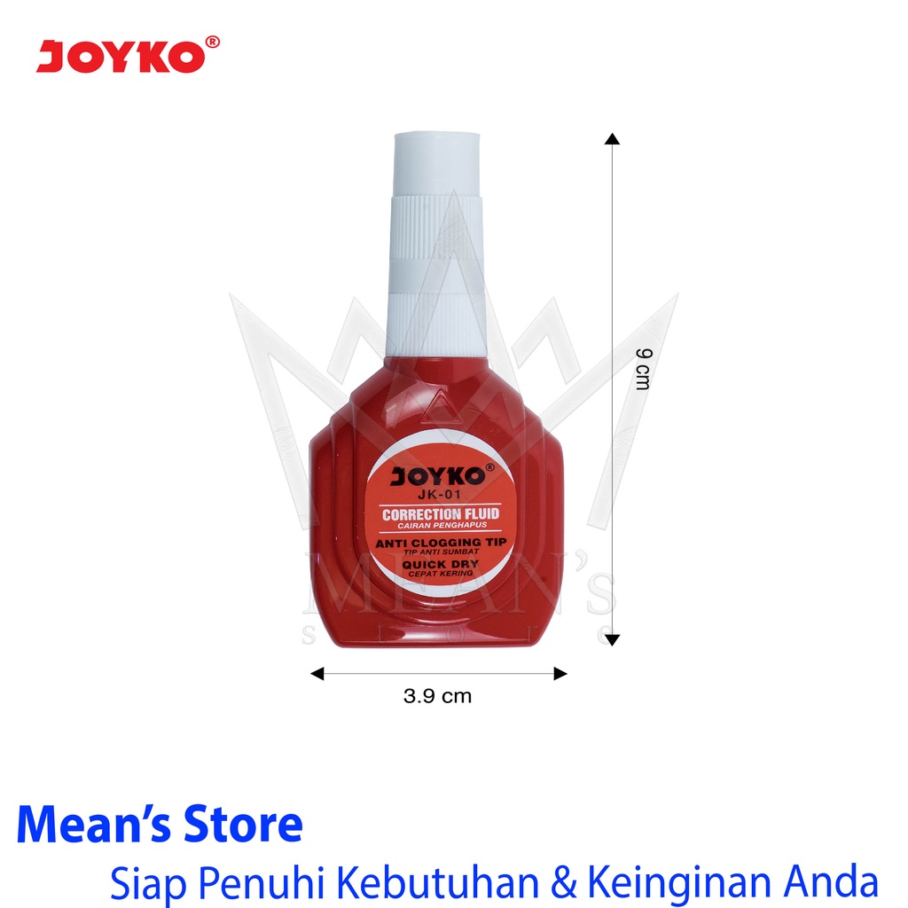 

RK Correction Fluid Joyko JK-01 Cair / Tip-Ex Cair Joyko JK 01 / Lusinan