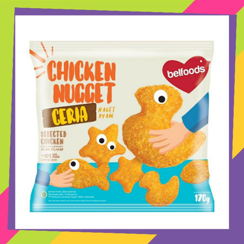 

Belfoods Chicken Nugget Ceria 170gr