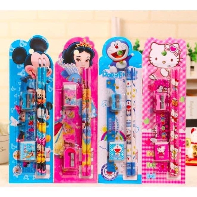 

Alat Tulis Set Stationary Set Sekolah 5 item in 1 Pensil Set Karakter 5in1 Kartun