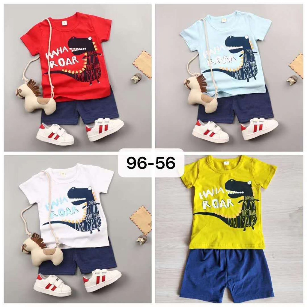 IMPORTED baju anak laki laki (Hahadino) BAJU ANAK dinosaurus baby boy 1-4thn MB