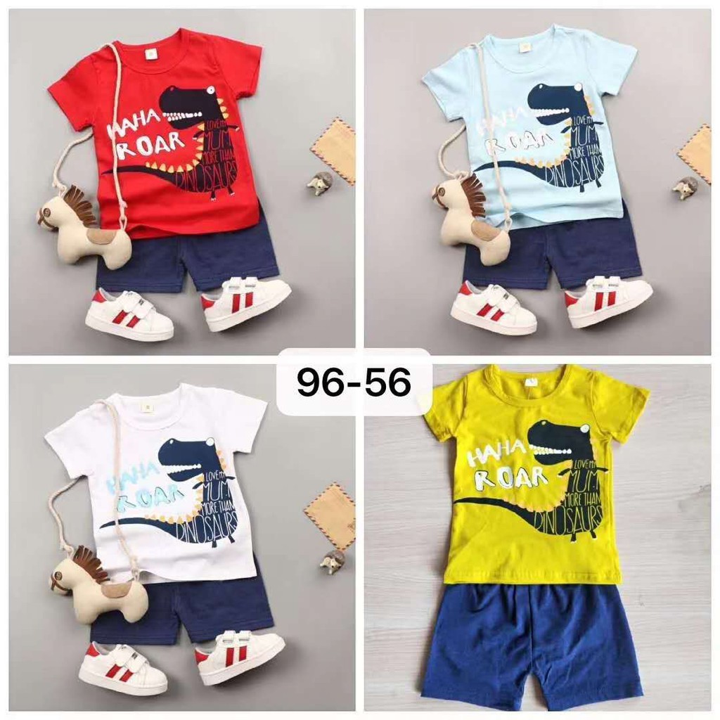 IMPORTED baju anak laki laki (Hahadino) BAJU ANAK dinosaurus baby boy 1-4thn MB