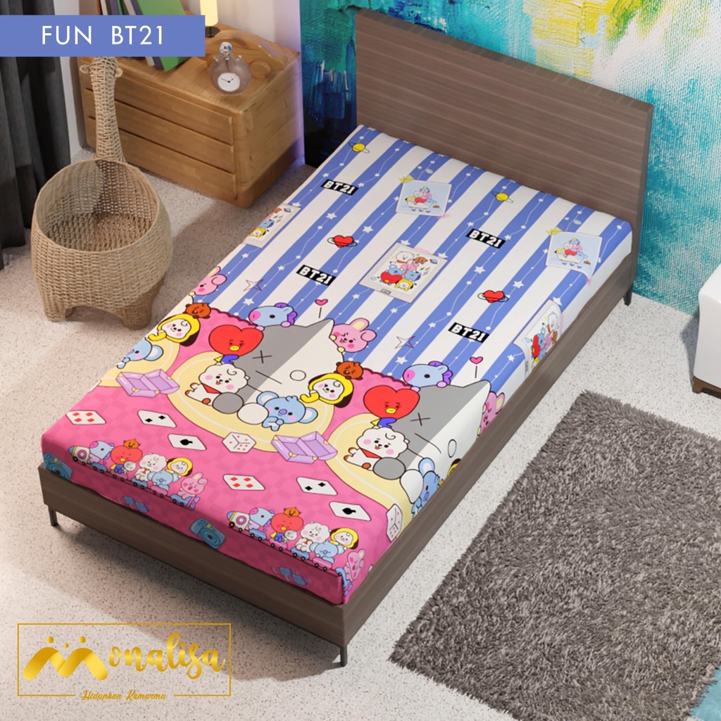 SPREI WATERPROOF MONALISA SINGLE 120X200 / PABRIKAN-fun bt 21