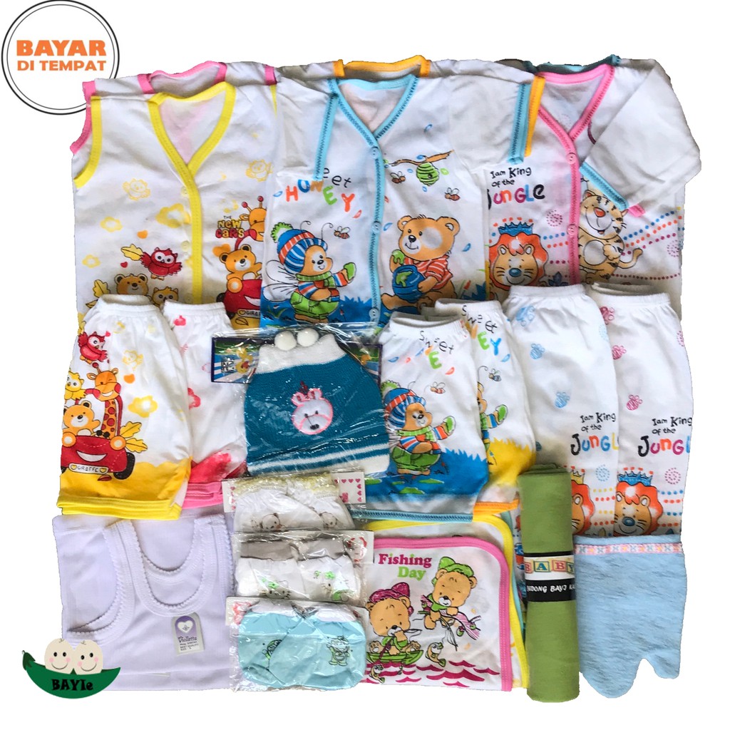 BAYIe - Paket Hemat Perlengkapan Baju Bayi Baru Lahir (New Born) Ekonomis dan Hemat PAKET TOPI