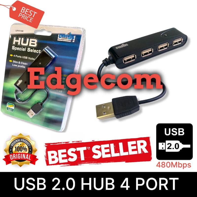 USB 2.0 Hub 4 Port SLIM CHRONOS