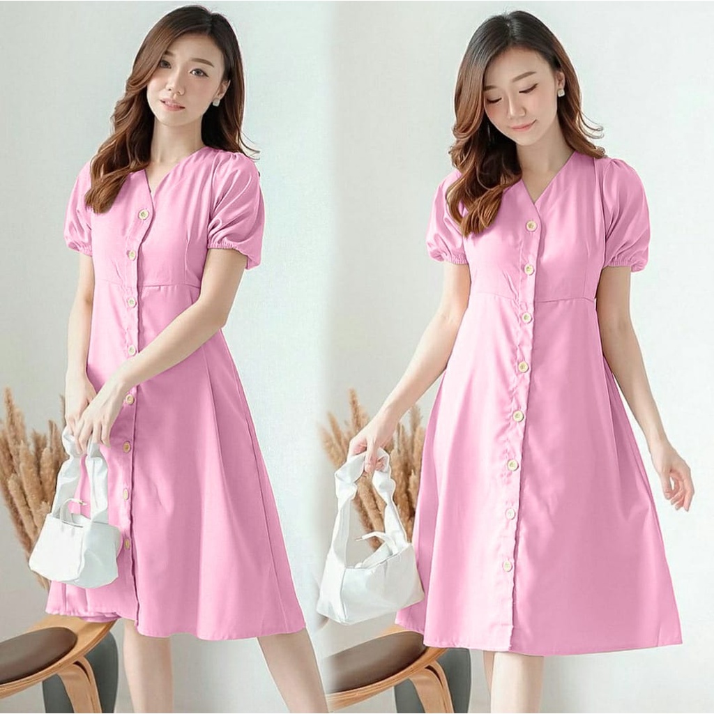 [HNFK] Dress Wanita Elegant / Dress korean Style / Dress / Dress Terbaru Murah / Dress Wanita Kekinian