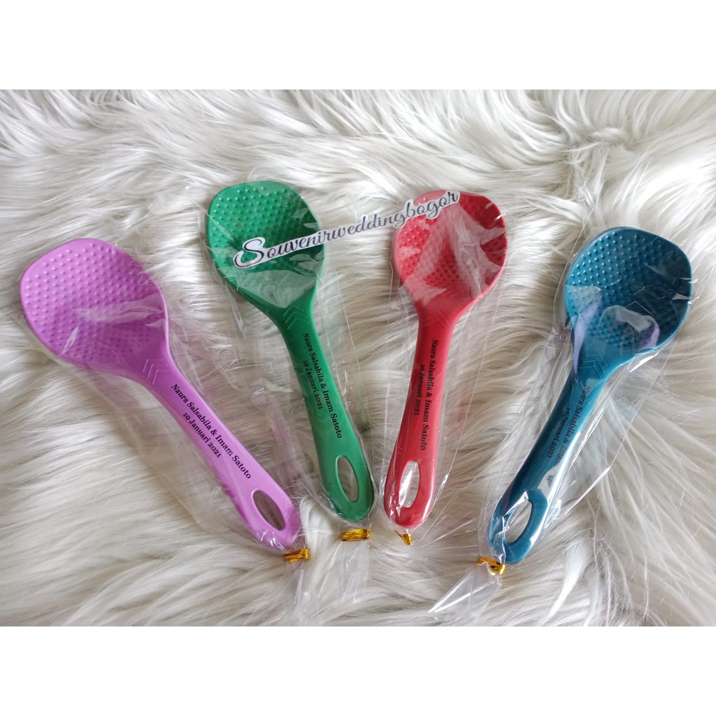 100pcs SABLON Souvenir pernikahan centong timbul centong nasi