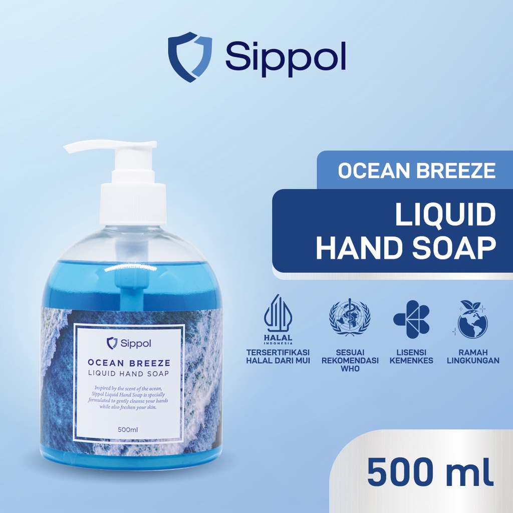 Sippol Liquid Hand Soap Ocean Breeze 500 ml