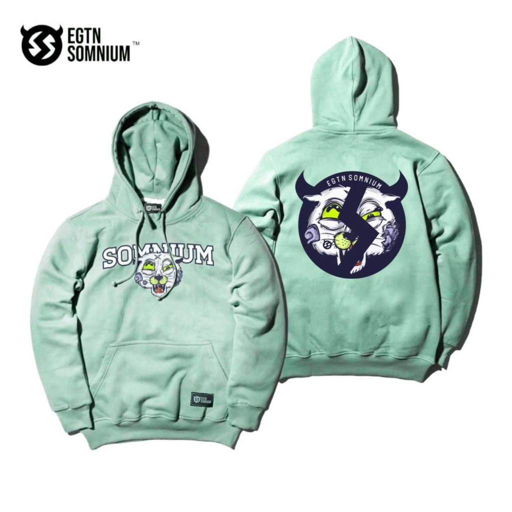 HOODIE SOFT GREEN SABLON DEPAN BELAKANG ORIGINAL / SWEATER HOODIE TERBARU BESELLER