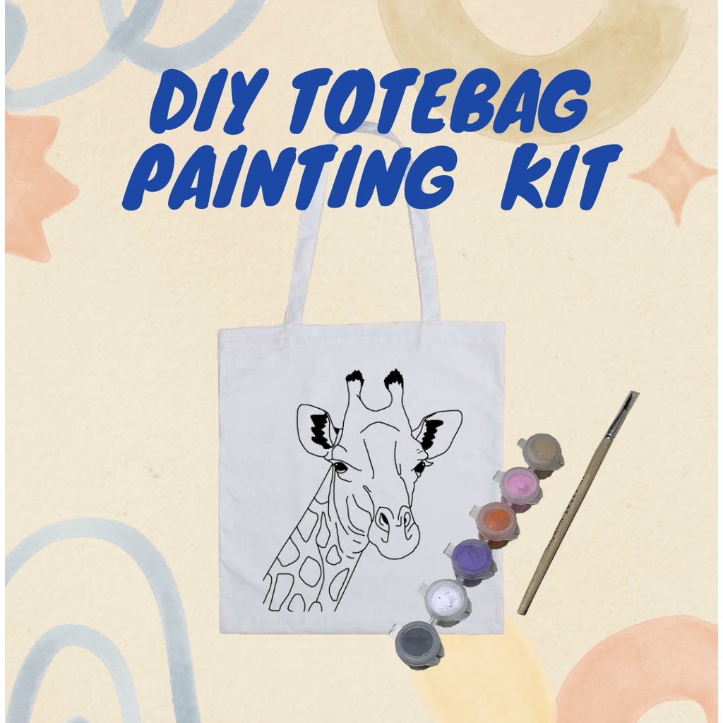 DIY TOTEBAG KANVAS PAINTING KIT BISA CUSTOM GAMBAR