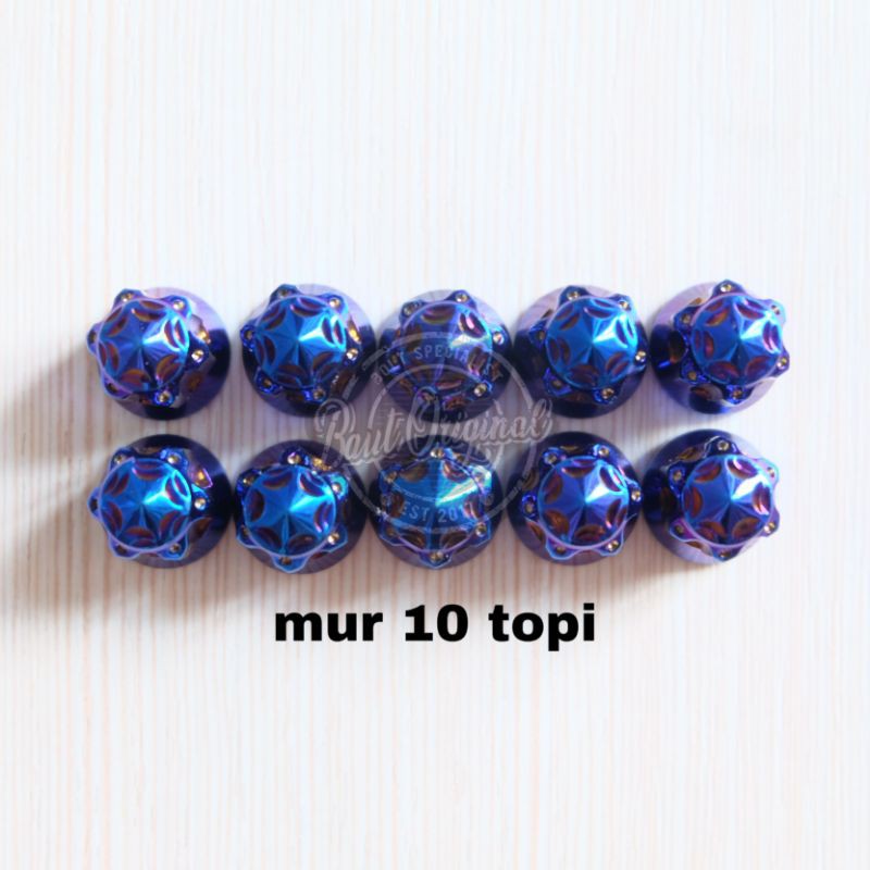 mur probolt new model blue head kop m6 drat 10 mio supra wave mur topi drat 10 belimbing