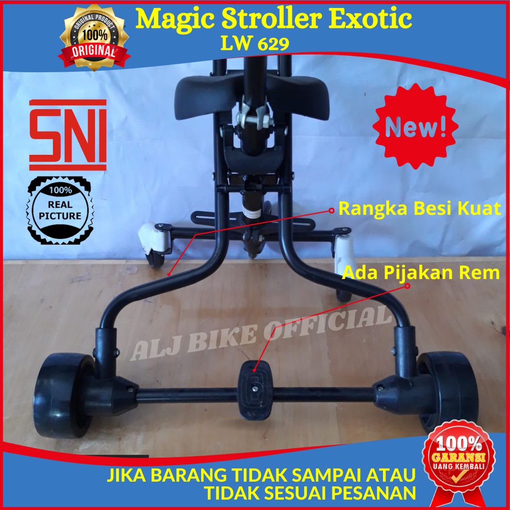 Sepeda Sepedah Speda Dorongan Kereta Anak Bayi Roda 3 Tiga tricycle Exotic lw 101 Murah