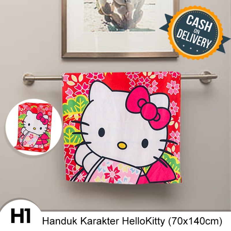 Handuk Mandi Karakter Anak Microfiber 70X140Cm Murah Berkualitas RANDOM Worldhome66