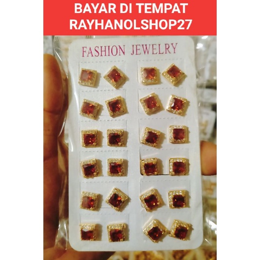 ANTING TERBARU RO-27 ANTING TUSUK 1psg TERMURAH MOTIF PILIHAN ANTI KARAT LAPIS EMAS 24 K