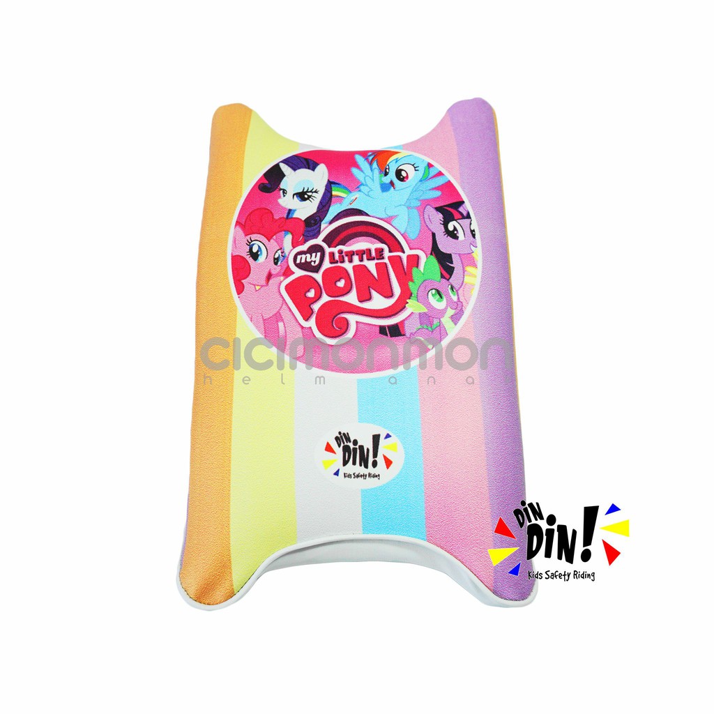 Dindin Kids Sadel Jok Motor Portabel Kursi Boncengan Depan Untuk Anak Motif Little Pony Print