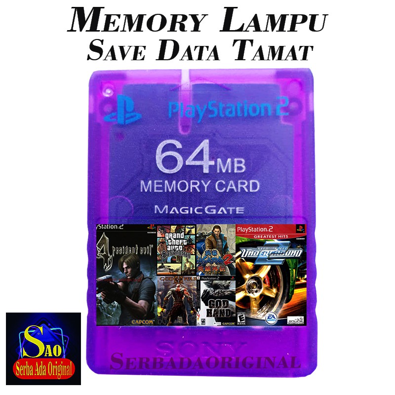 Memory Card Ps2 64Mb save tamat