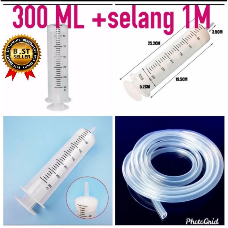 Alat suntik besar jumbo spuit kue LARGE syringe spuit KAPASITAS BESAR 300 CC bukan 50 ml 100ml 150cc