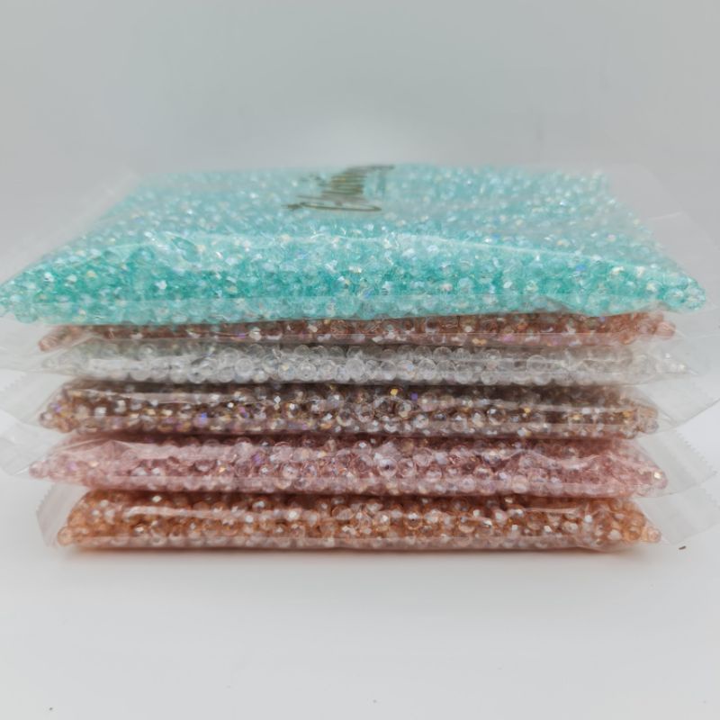 KRISTAL KOREA UKURAN 6 MM PER 10 GRAM KUALITAS BAGUS DAN KILAU GRADE PREMIUM