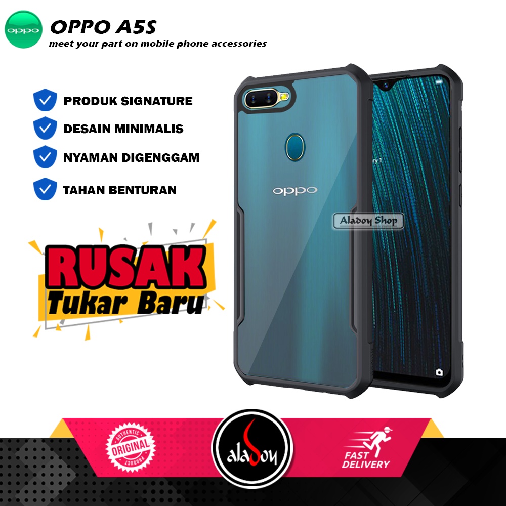 Case Oppo A5S Armor Fusion Shockproof Transparent Premium Casing