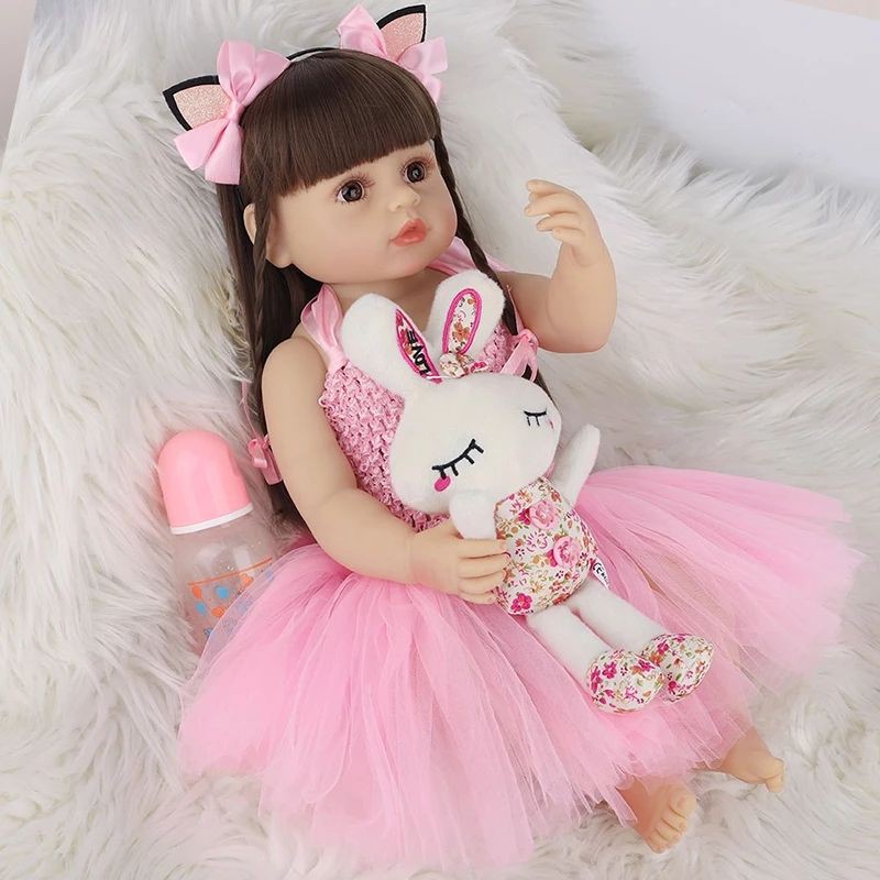 Boneka Bayi Reborn Full Silikon Bisa Mandi 55 cm Premium Realistis Original