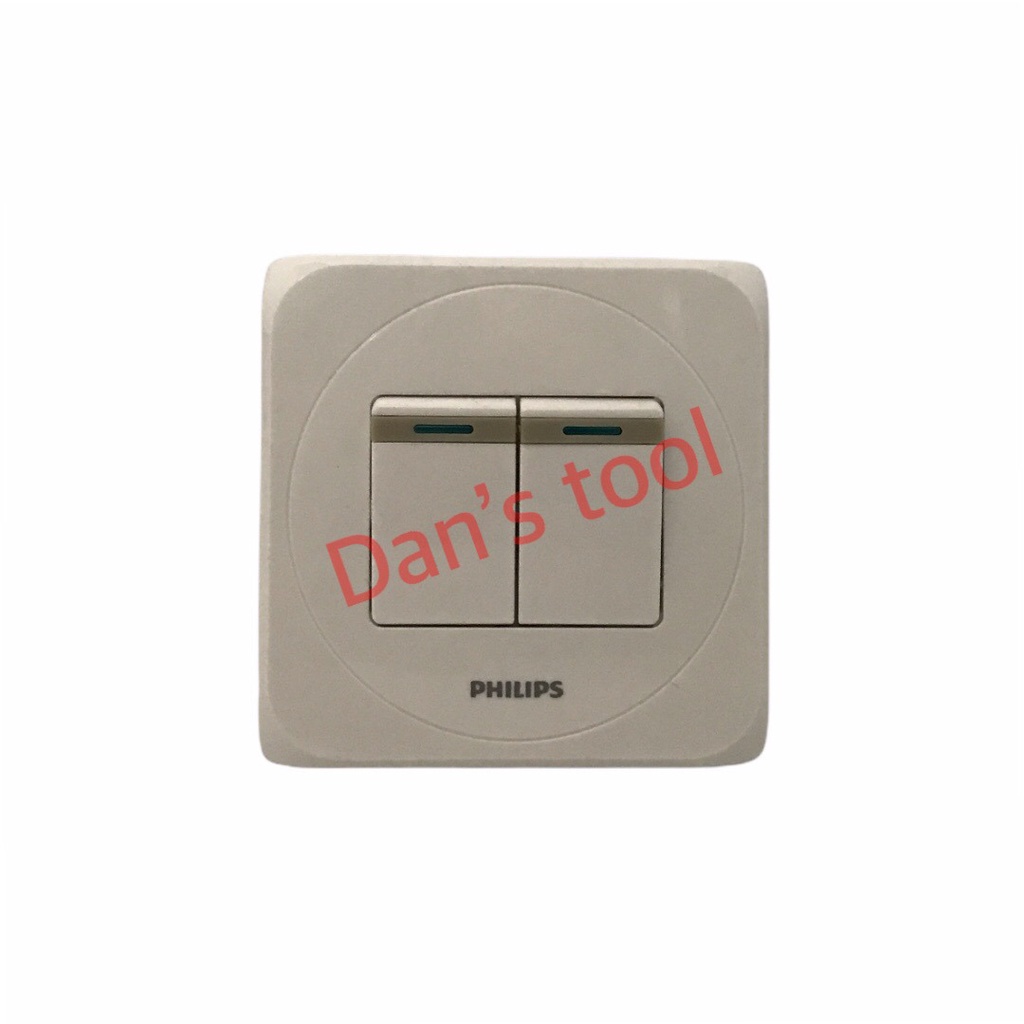 Saklar Double PHILIPS Simply 2 Gang Switch IB - Saklar Ganda Seri