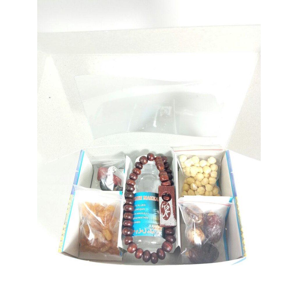 

paket oleh oleh haji dan umroh isi 6 kombinasi coklat batu kerikil