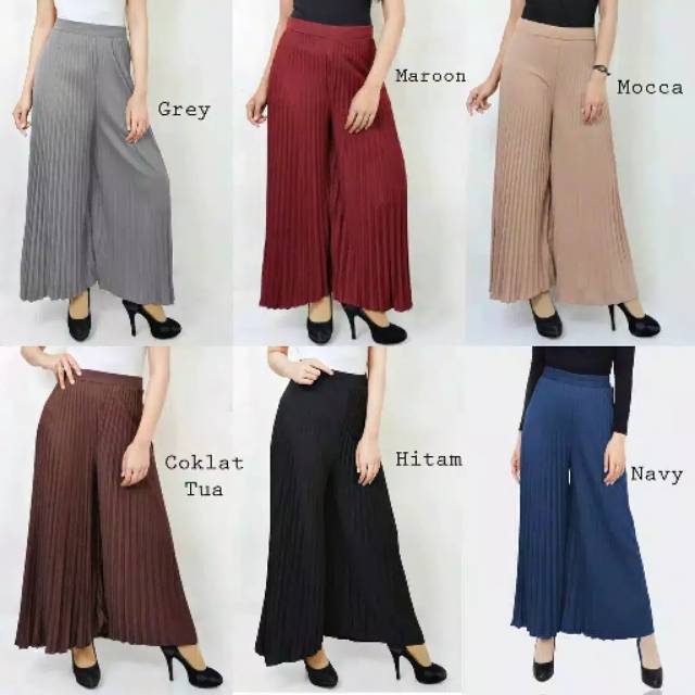 CELANA KULOT PLISKET PLEATS SKIRT WANITA FIT TO XXL PROMO SUPER.