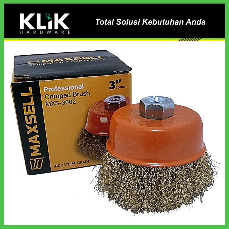 Maxsell Sikat Mangkok Kawat Gerinda 3&quot; - Wire Cup Brush 3 Inch