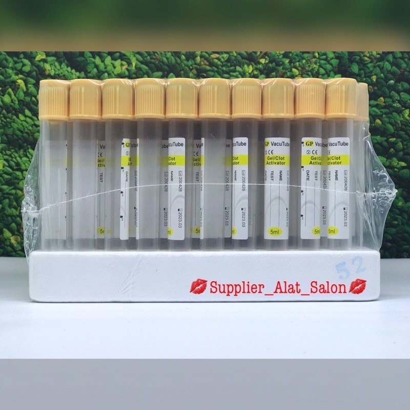 TABUNG PRP GEL CLOTH ACTIVATOR MEREK GP VACUUM PET TUBE SERUM UNTUK PLASMA DARAH