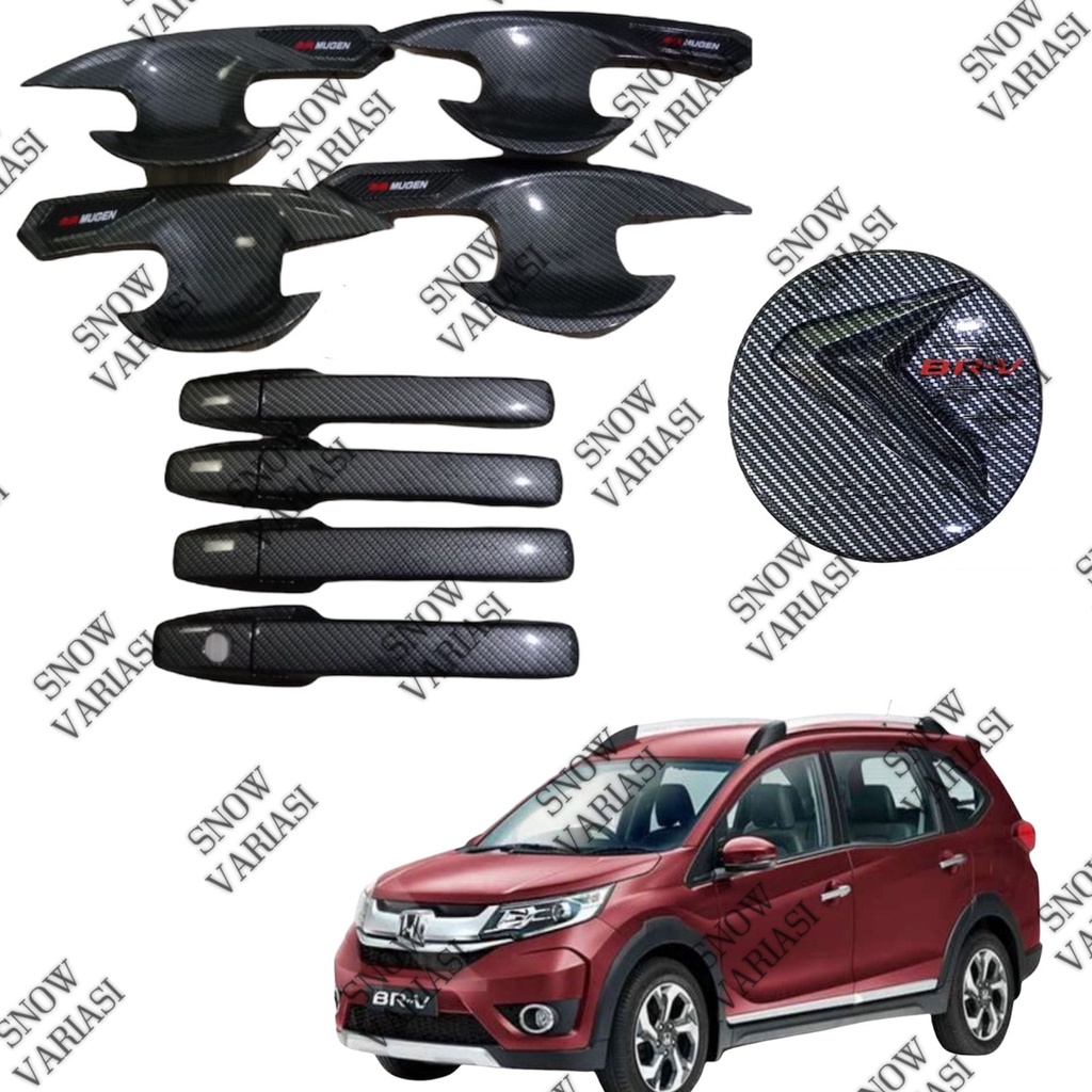 Paket Outer Handle Tank Cover Honda Brv Mugen Carbon