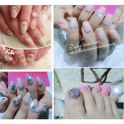 1000pcs / Lot Manik-Manik Kristal Berlian Imitasi Bulat Flatback Untuk Dekorasi Nail Art DIY