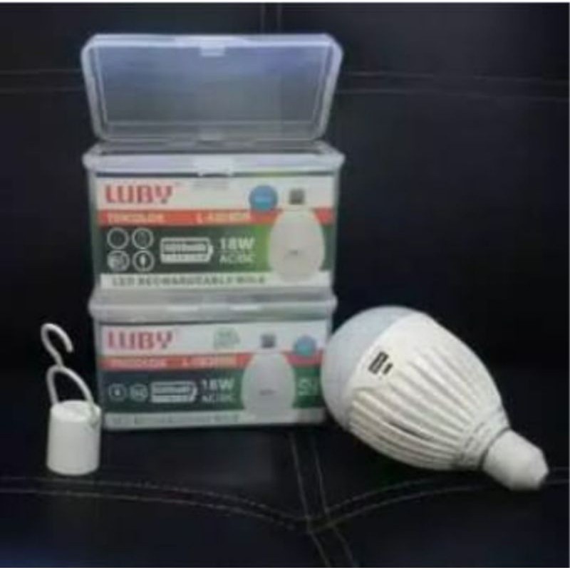 Lampu led emergency luby 18 watt bisa 3 warna