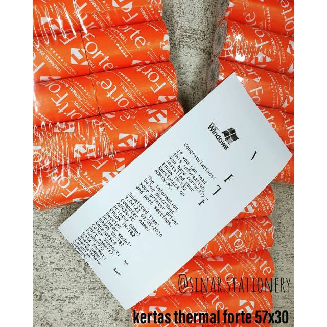 

KERTAS THERMAL EDC MINI PRINTER BLUETOOTH 57X30 FORTE CORE ADA CORE