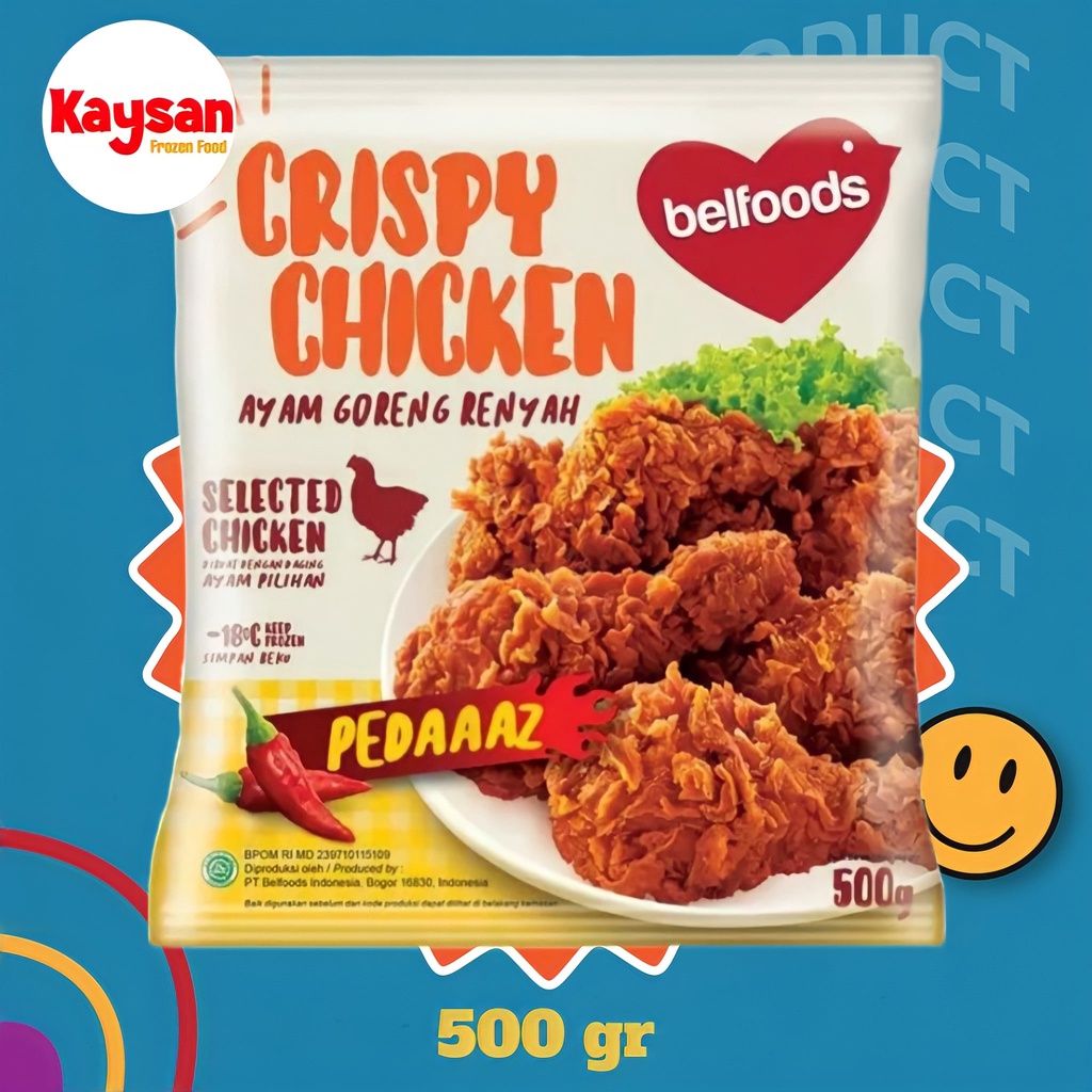 

BELFOODS CRISPY CHICKEN 500 GRAM AYAM GORENG RENYAH PEDAAAZ