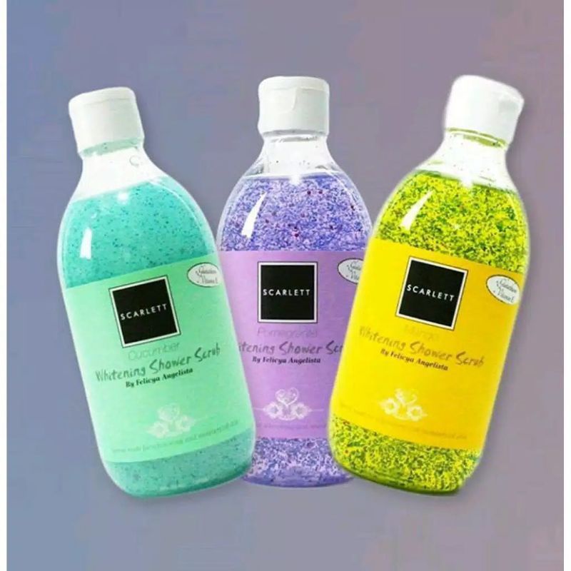 Scarlett Whitening Shower Scrub (SABUN BOTOL)