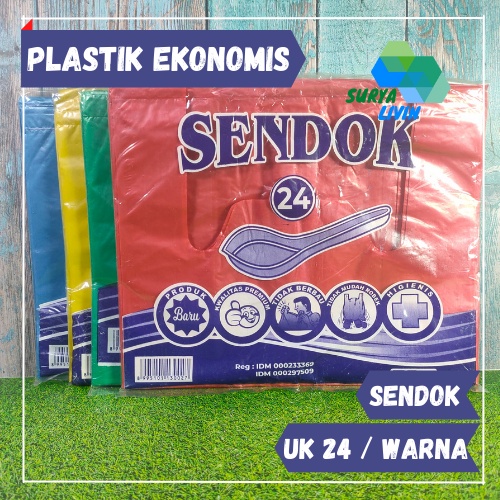 Kantong Plastik/Kresek HD Sendok Warna Uk. 24