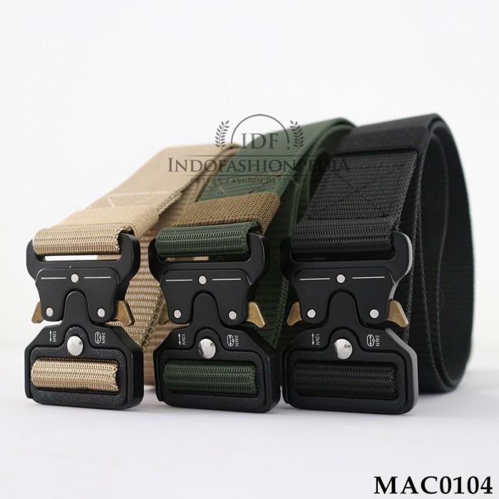 Gesper Sabuk Ikat Pinggang Tactical Pria Model Gesper Militer Kepala Besi