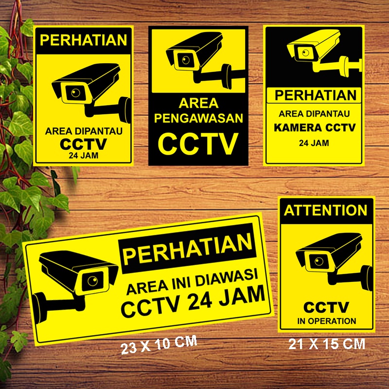 

Stiker CCTV pilih saja Ukuran 21 x 15 cm